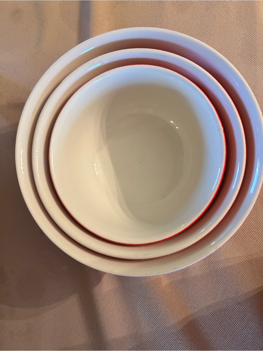 Vintage red halls Ceramic Nesting Bowls with Classic